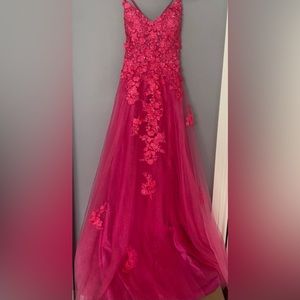 Brand new/never worn hot pink prom dress